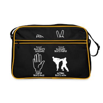 Judo ciseaux pierre papier - Sac Retro - noir/or - Devant