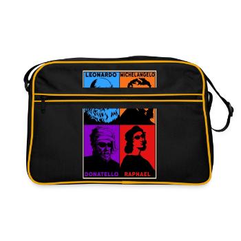 Leonardo Michelangelo Donatello Raphael - Retro Bag - black/gold - Front