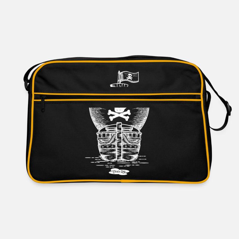 Piraten - Retro Tasche - Schwarz/Gold