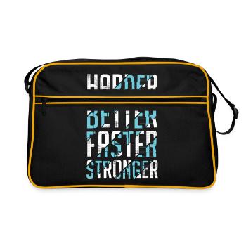 Harder Better Faster Stronger - Retro Bag - black/gold - Front