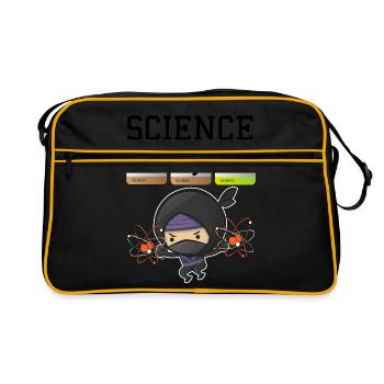 Science Ninja Design Funny Chemistry Elements - Retro Bag - black/gold - Front
