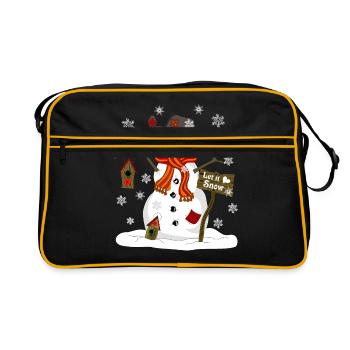 snowman - Retro Bag - black/gold - Front