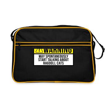 Very Busy Doing Nothing Cat Owner Cat Trainer Anim - Retro Tasche - Schwarz/Gold - Vorne