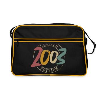 Vintage 2003 born 18 birthday adult - Retro Bag - black/gold - Front