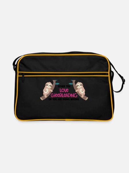 Either You Love Cheer Leading Or You Are Wrong Gym - Retro Tasche - Schwarz/Gold - Vorne