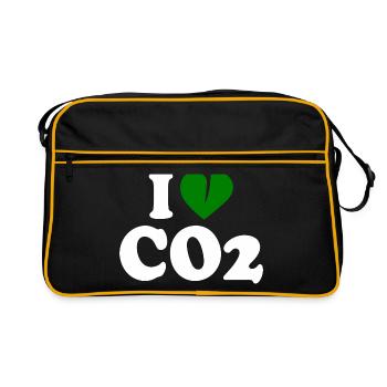 I love co2 - Sac Retro - noir/or - Devant