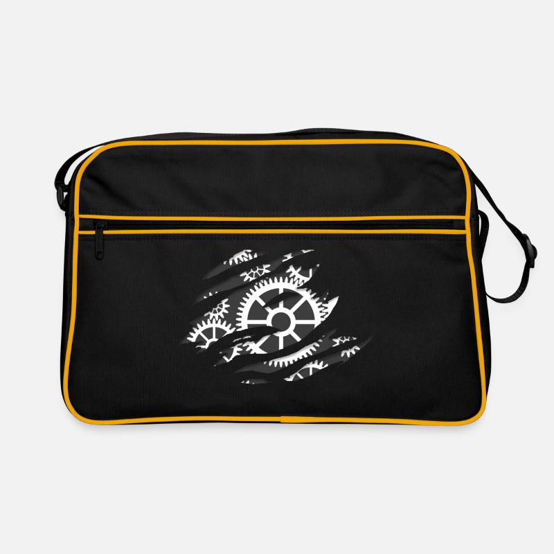 Gear behind torn effect - gift idea Retro Bag