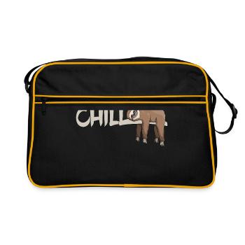 Refroidissez votre vie était paresseux cadeau de la hanche lippu - Sac Retro - noir/or - Devant