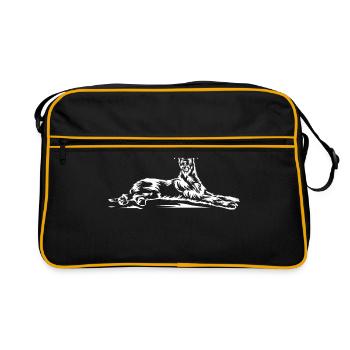 Irish Wolfhound - Sac Retro - noir/or - Devant