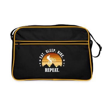 Eat Sleep Bike Repeat - Sac Retro - noir/or - Devant