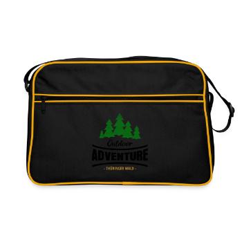 Outdoor adventure Thuringian Forest - Retro Bag - black/gold - Front