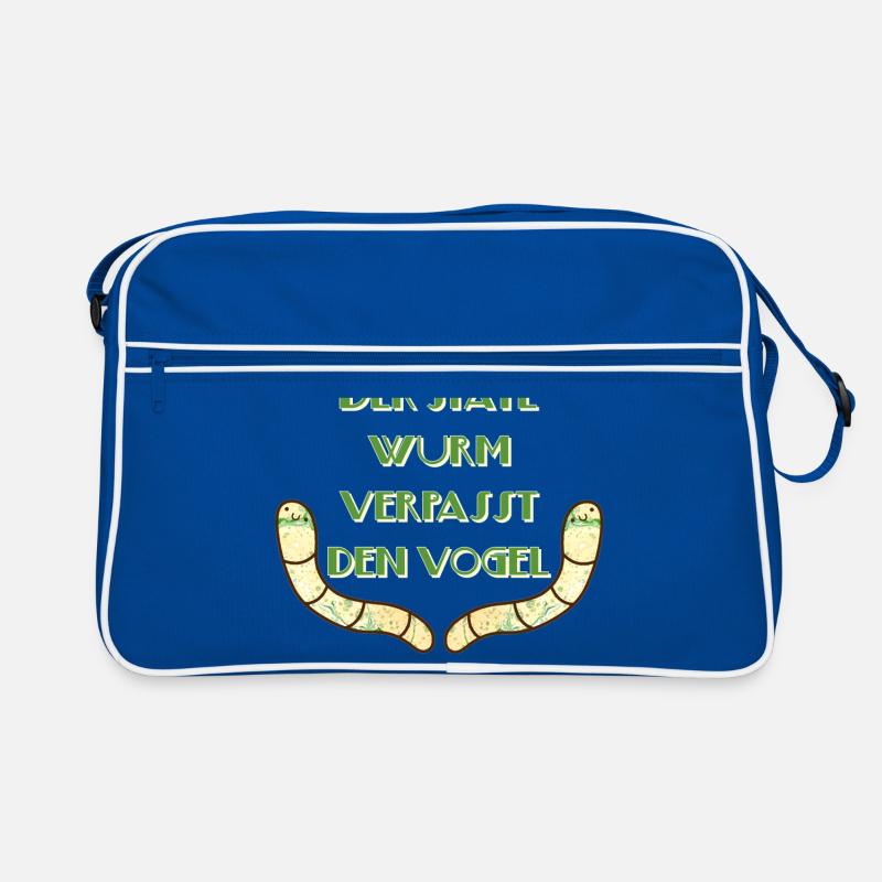 der späte wurm verpasst den vogel e 1 Retro Tasche