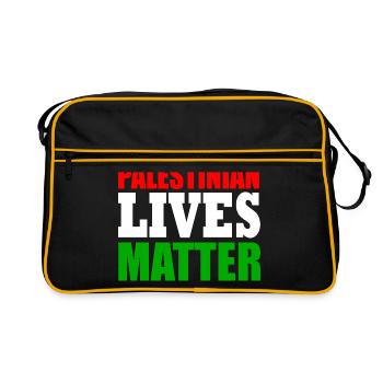 palestinian lives matter - Sac Retro - noir/or - Devant