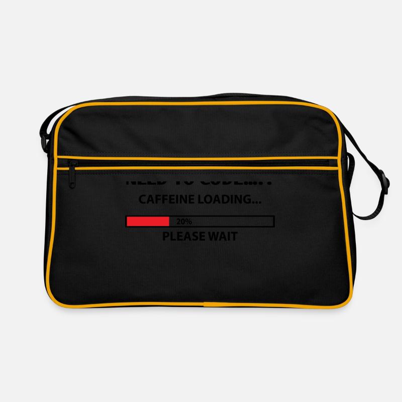 Need To Code Caffeine Loading Please Wait Develope Retro Tasche
