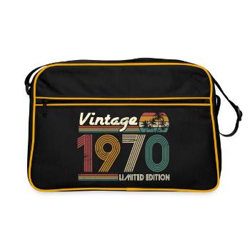 Vintage 1970's Born 51 Birthday Retro - Retro Bag - black/gold - Front