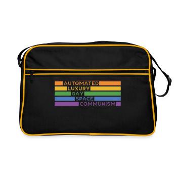 Fully Automated Luxury Gay Space Communism Lesbian - Retro Tasche - Schwarz/Gold - Vorne