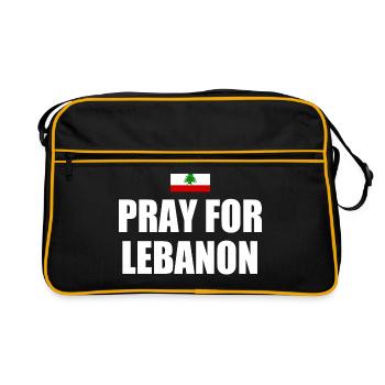 Pray for lebanon - Sac Retro - noir/or - Devant