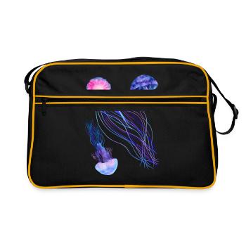 Qualle - Retro Tasche - Schwarz/Gold - Vorne