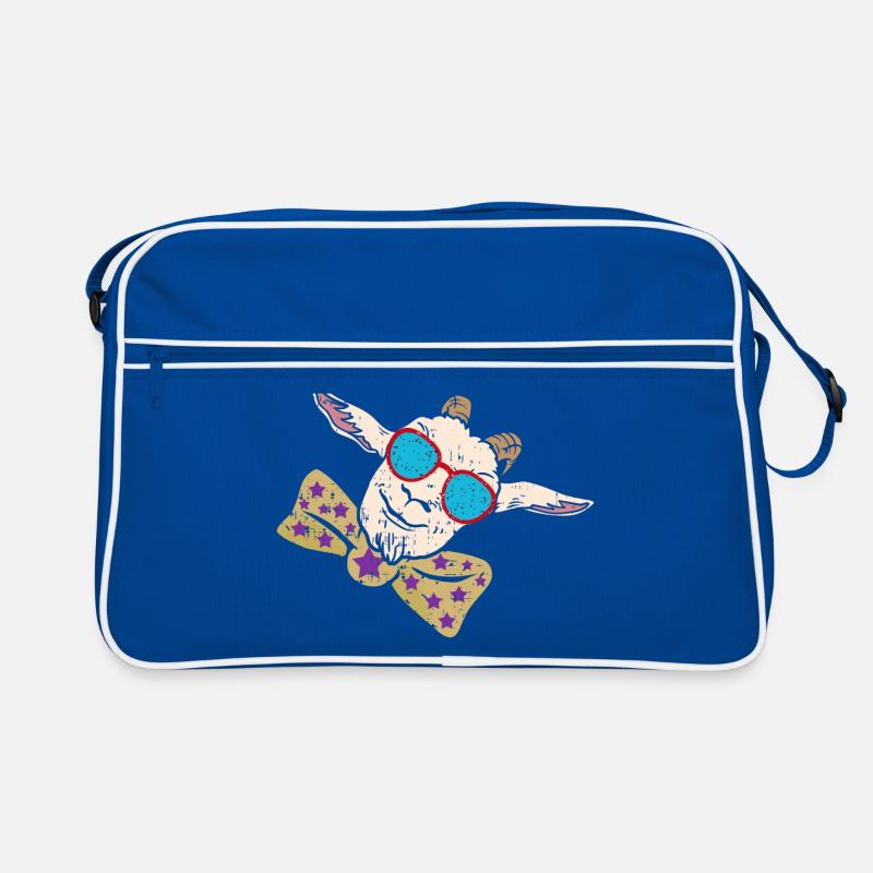 Coole Ziege mit Fliege | Partyziege Retro Tasche