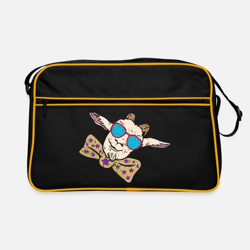 Chèvre cool avec noeud papillon | parti chèvre Sac Retro