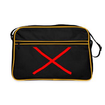 Rejet barré avec rouge X 1 - Sac Retro - noir/or - Devant