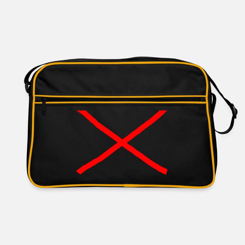 Rejection Strikethrough with red X 1 Retro Bag