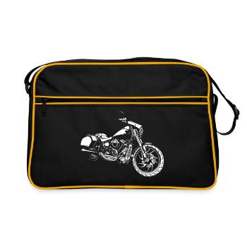 Moto, blanche - Sac Retro - noir/or - Devant