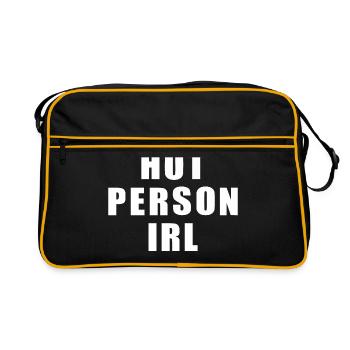 Hot person irl - Retro Bag - black/gold - Front