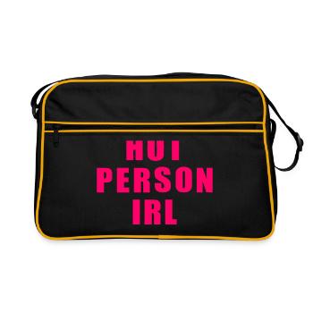 Hot person irl - Retro Bag - black/gold - Front