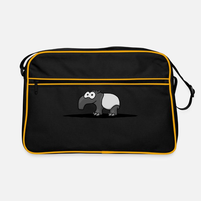 süßer comic Schabracken-Tapir lustig Geschenk Retro Tasche