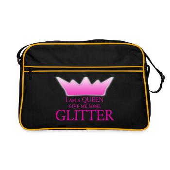 Glitter Queen - Retro Bag - black/gold - Front
