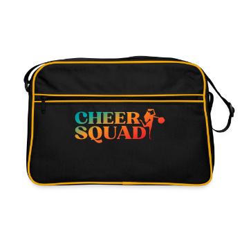 Cheer Squad Cheerleader Cheerleading Cheerdance Gy - Retro Tasche - Schwarz/Gold - Vorne