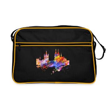 Cologne skyline - Retro Bag - black/gold - Front