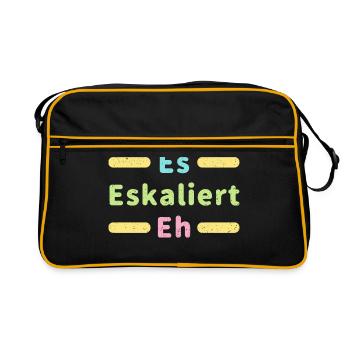 It Escalates Eh funny scourge - Retro Bag - black/gold - Front