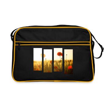 Champ de coquelicots - Sac Retro - noir/or - Devant