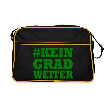 KEIN GRAD WEITER - Retro Tasche - Schwarz/Gold - Vorne