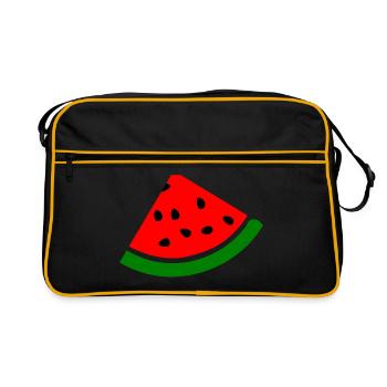 Melon pastèque - Sac Retro - noir/or - Devant