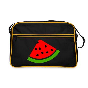 Melon pastèque - Sac Retro - noir/or - Devant