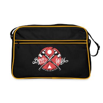 Né pour être sauvage - Sac Retro - noir/or - Devant