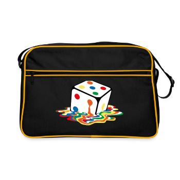 Melting game cube - Retro Bag - black/gold - Front