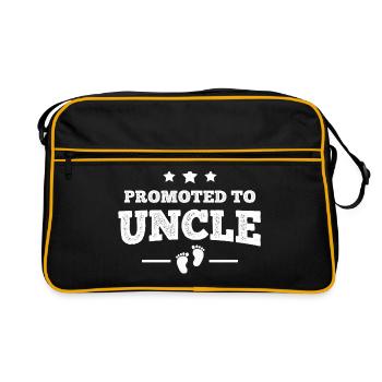 Promoted To Uncle - Sac Retro - noir/or - Devant