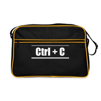 Ctrl C Ctrl V Parents Enfant Famille Partenaire Look - Sac Retro - noir/or - Devant