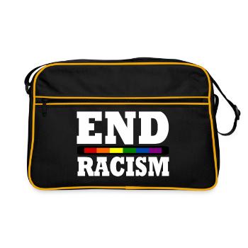 End Racism - Sac Retro - noir/or - Devant