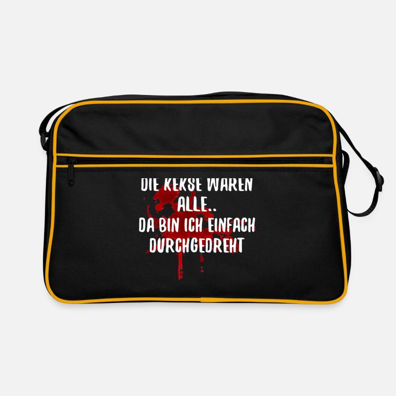 Die Kekse waren alle Lustige Sprüche Retro Tasche