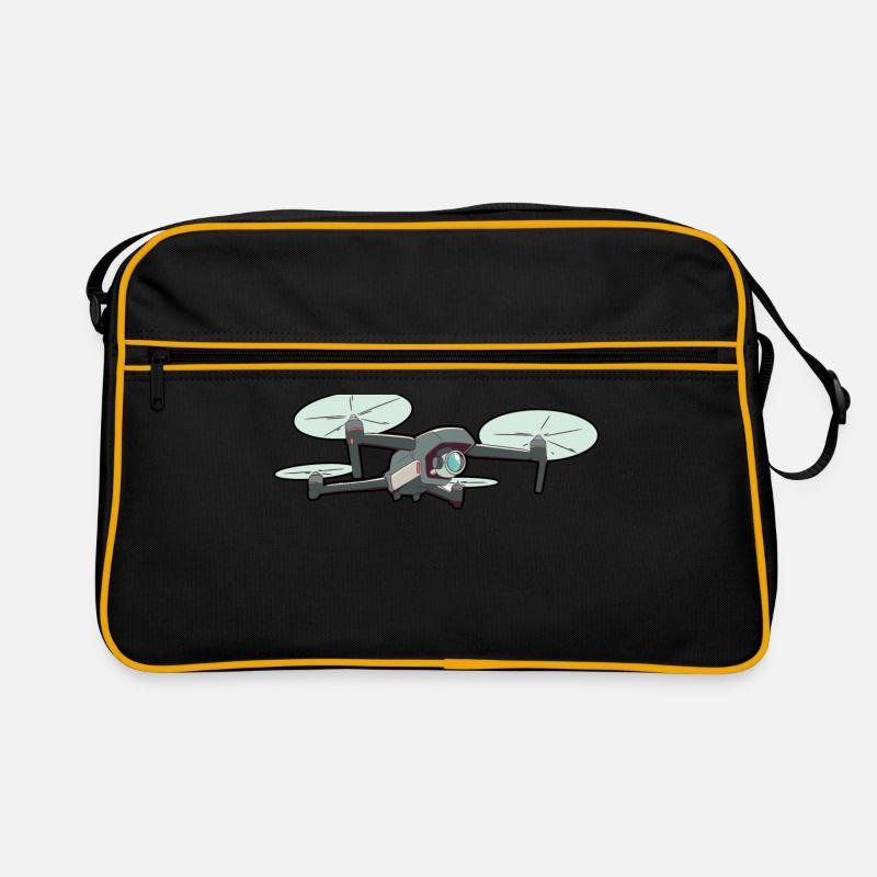 Retro Graphic Drone Flying Quadcopter Pilot RC Dro Retro Bag