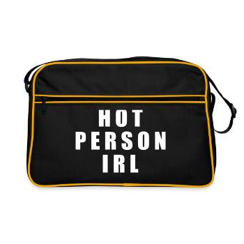 Hot person irl - Retro Bag - black/gold - Front