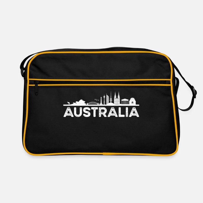 Australie - Sac Retro - noir/or