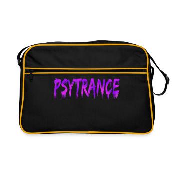 Psytrance Goa Trance - Retro Bag - black/gold - Front