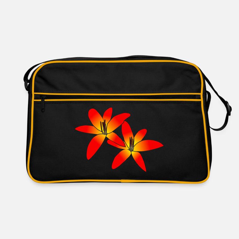 merveilleux lys orange, fleurs, lis Sac Retro