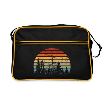 Retrocolor - Natur - Bäume - Wald - Vintage Logo - Sac Retro - noir/or - Devant